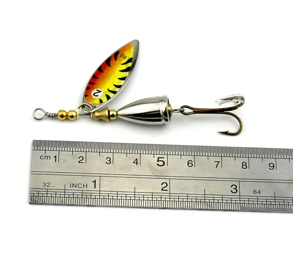 

HENGJIA 1PC Spinner bait spoon bait Fishing Lures 7.8CM 10G Hard Fishing Tackle Metal Isca Artificial Sequins Fishing hooks