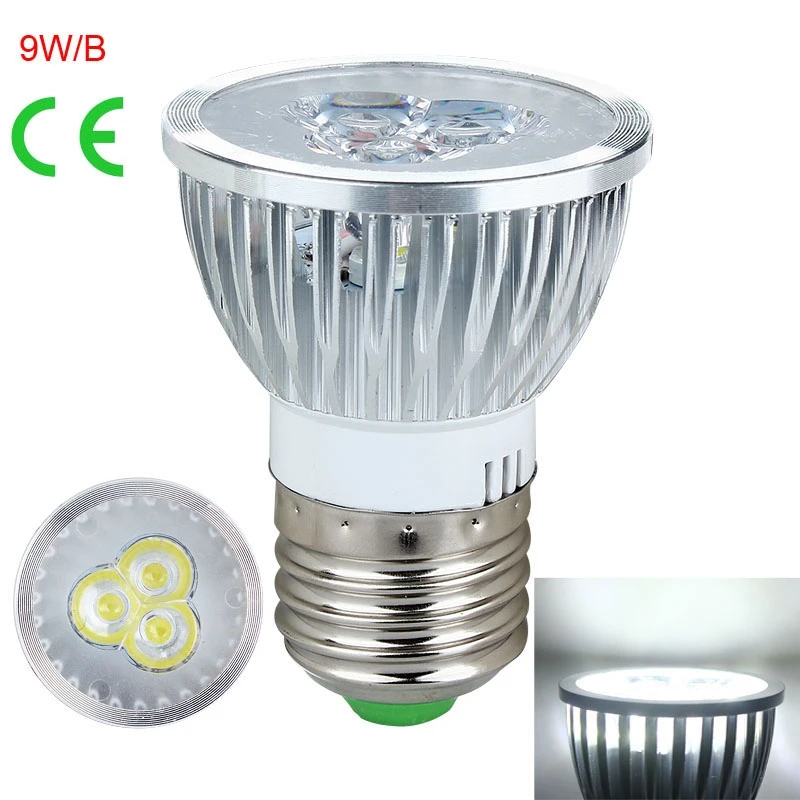 Новый супер яркий светодиодный прожектор 9 Вт Светодиодная лампа точечная GU10 E27