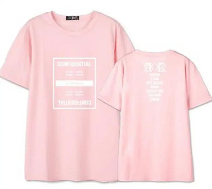 Летняя модная футболка с принтом всех участников АОА Айс из ангелов Сеула