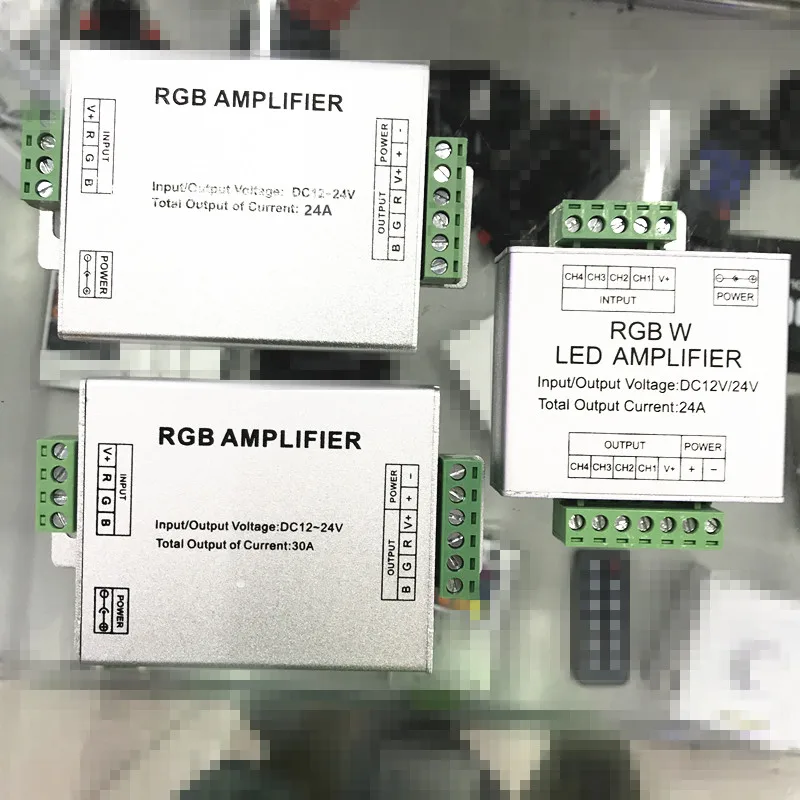 LED RGBW/RGB усилитель DC12 24 V 24A 30A 4 канальный выход 5050 RGBCW/RGB Светодиодная лента