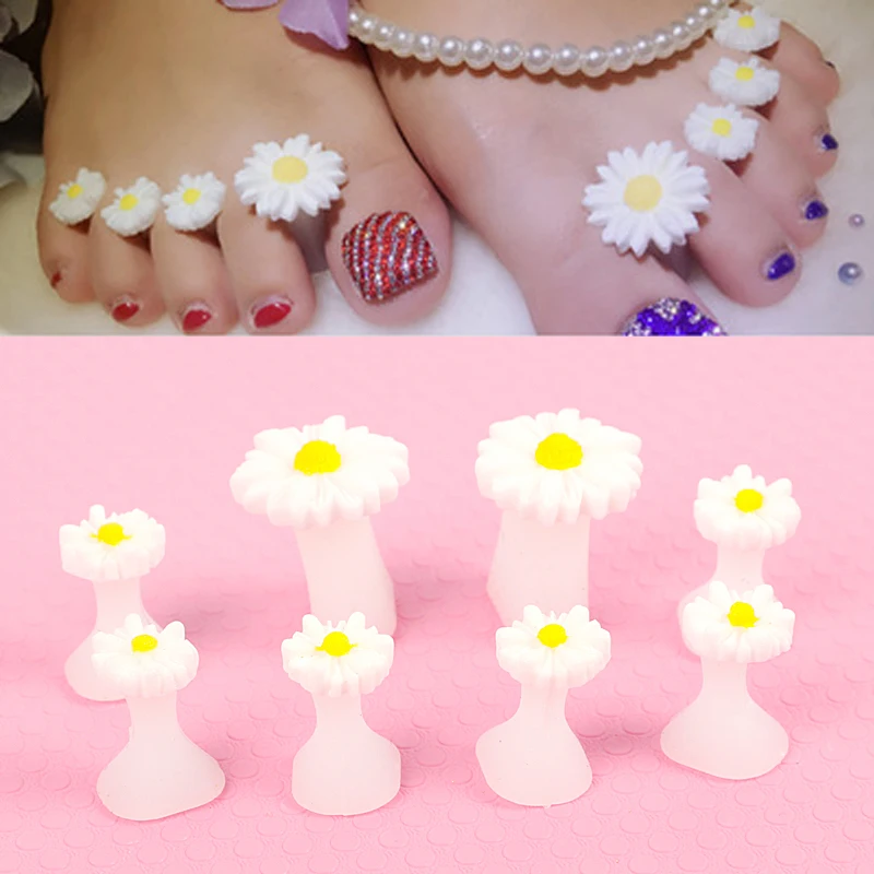 8 шт./компл. силиконовые разделители пальцев ног цветы клубника жемчужные лапки