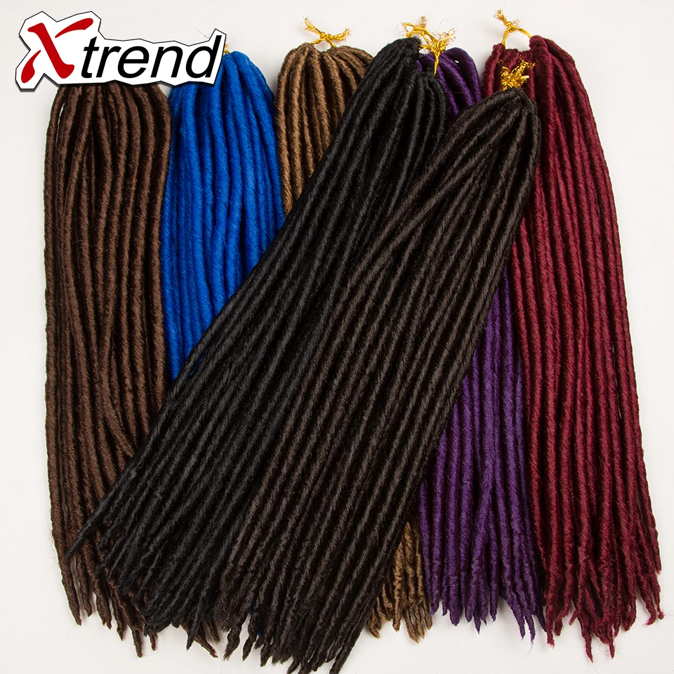 18 inch 120g24Roots искусственного locs крючком наращивание волос Dreadlock Косы Волос Softex