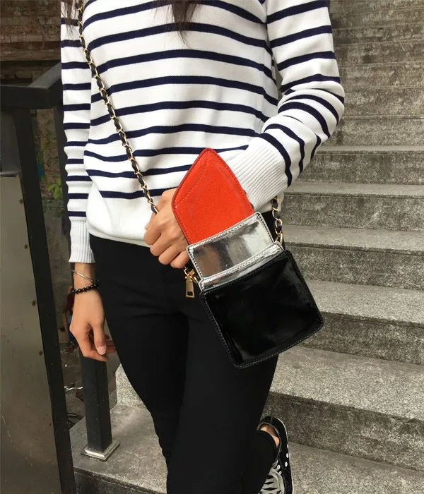 Модный Забавный Pu кожаный чехол для помады, дизайнерская женская сумка на плечо, кошелек на цепочке, Повседневная сумка, сумка через плечо, женская сумка с клапаном