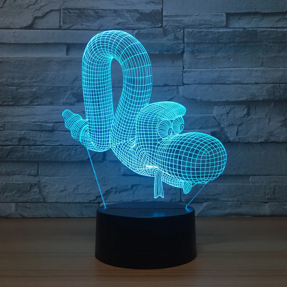 

Caterpillar LED Lamp Smart Home 3d Lights Colorful Touch Control Led Night Simple Fashion Birthday Atmosphere Kids Decor Lights