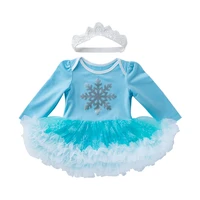 newborn baby girl costumes kids rompers elsa princess long sleeve tutu dress 2pcs set girls baby clothes free shipping rd126l