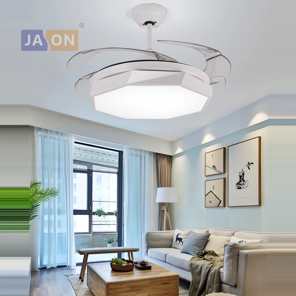 Светильник потолочный с вентилятором из сплава акрила и АБС белого, серого, розового и зеленого цветов с LED. LED лампа. LED светильник. Потолочные светильники LED. LED светильник. Для фойе включено.