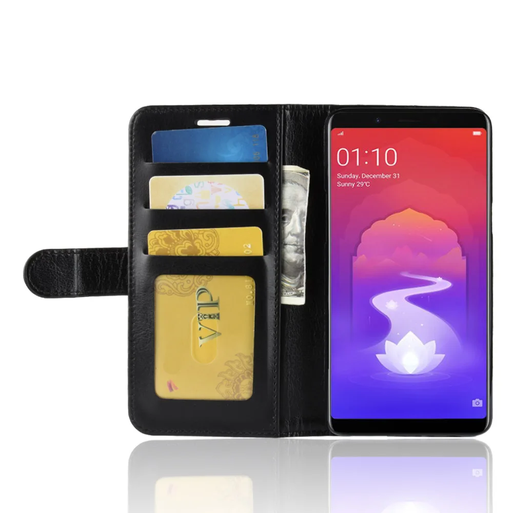 Брендовый кожаный чехол бумажник gligle R64 с узором для чехла OPPO Realme 1/F7 Youth A73S
