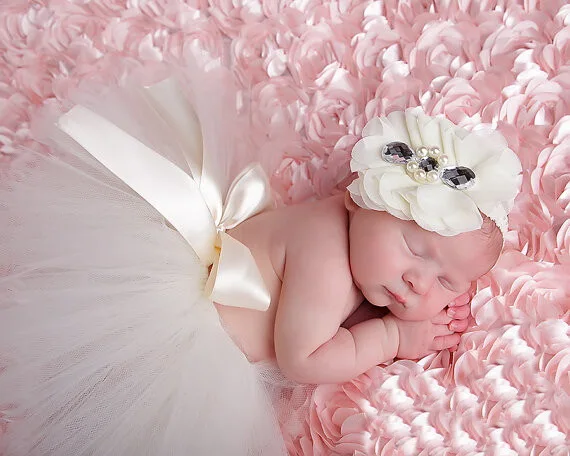 Реквизит для фотосессии новорожденных Юбка-пачка ручной работы с павлином