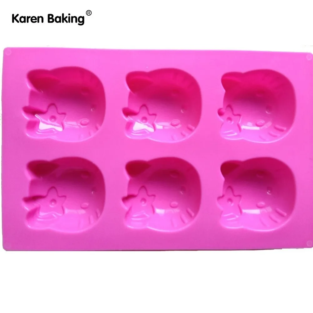 Hello Kitty Форма Силиконовые формы для торта инструменты противень выпечки Mak B029|mold