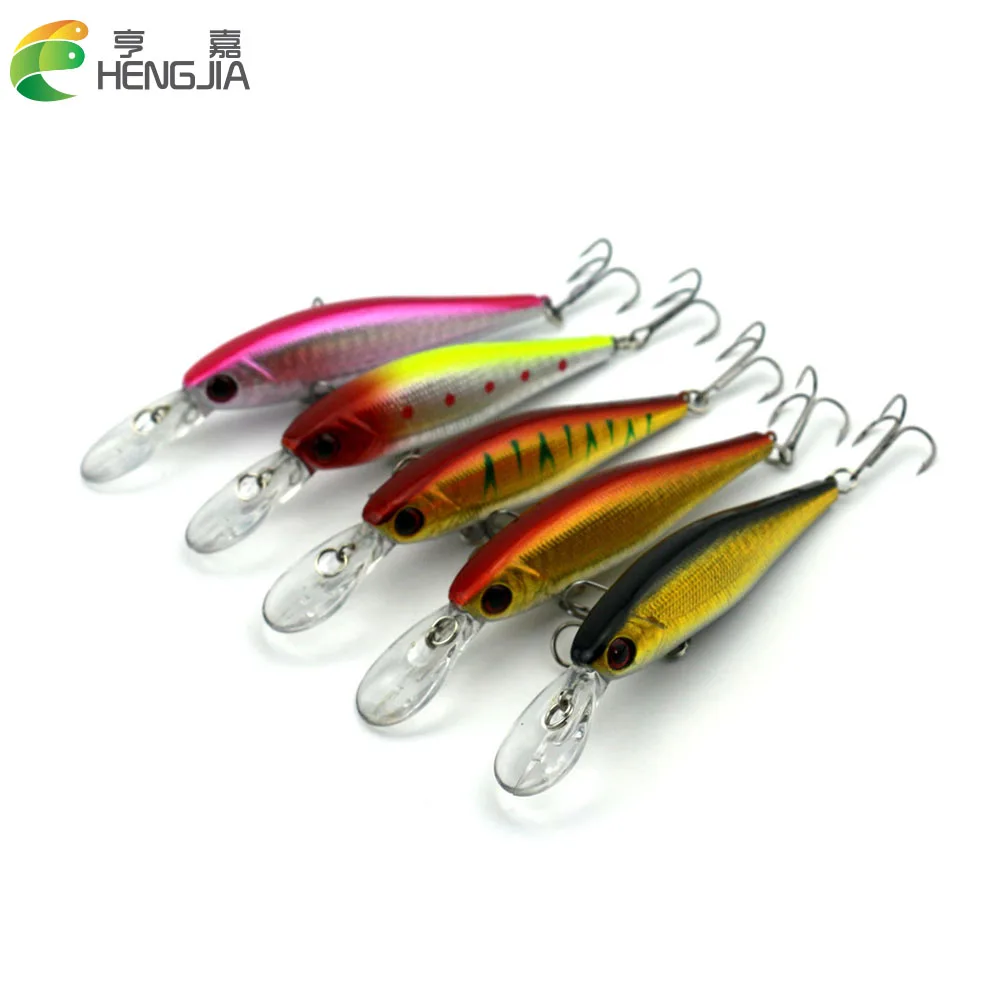 HENGJIA 10 видов цветов Рыболовная Приманка Minnow пластиковая твердая приманка