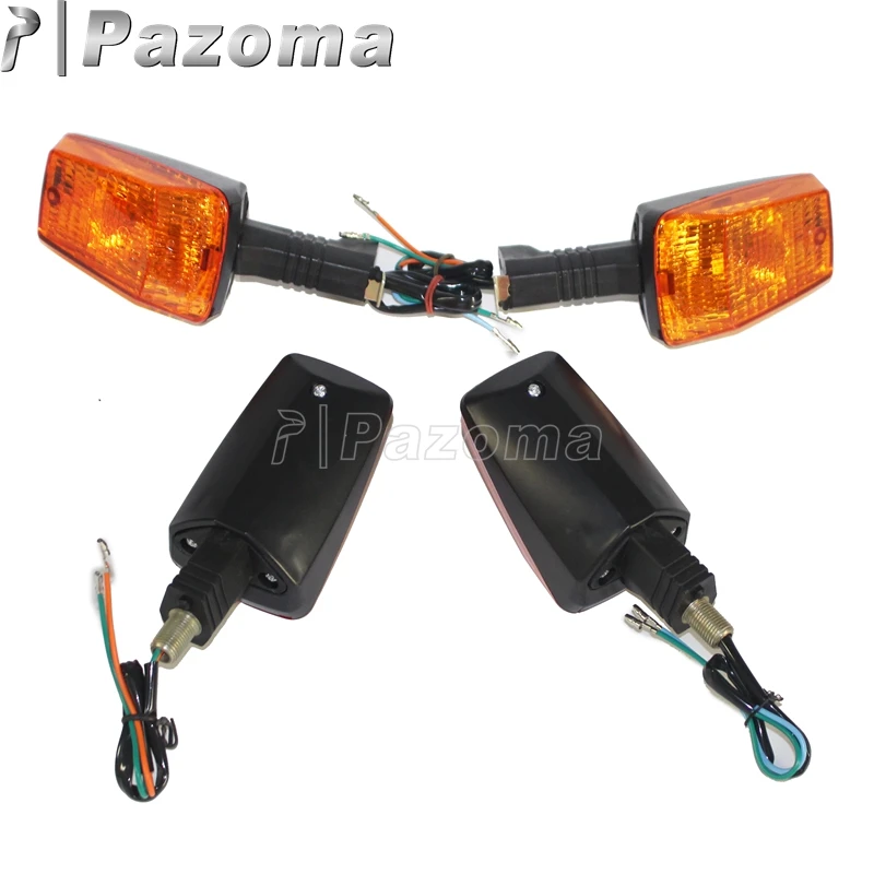 1 пара 12V мотоцикл спереди лампы сигнала поворота Янтарный пластиковым