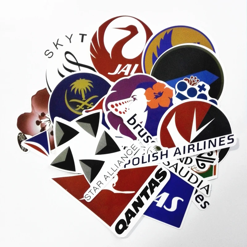 

52pcs random air logo sticker hand luggage travel toy JDM bike waterproof DIY interesting creative decal stickers