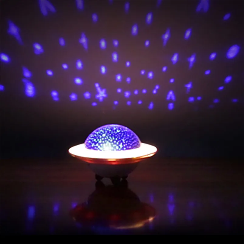 UFO Star Projector Lamp Sleep Night Light Rotating Bluetooth Version ABS 3 Brightness Lamparas 40AP03 | Лампы и освещение