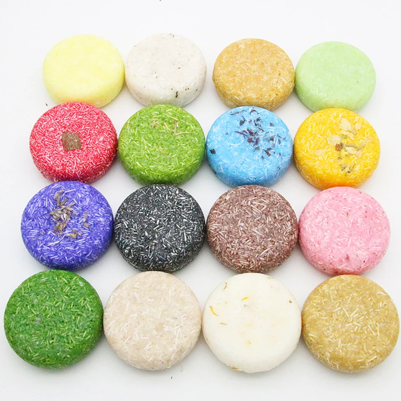 

16PCS Handmade Hair Shampoo Soap Professional Anti Hair Loss Solid Shampoo Bar Natural Black Shampoos Fast Hair Regrowth Thicker