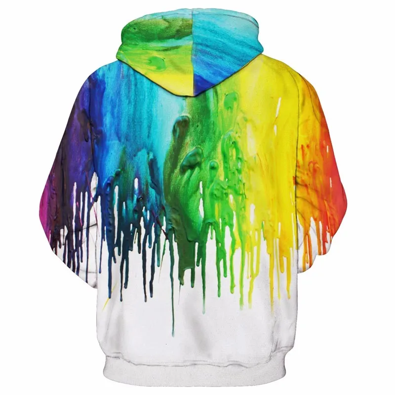 Новая растекшаяся краска толстовки для мужчин/женские с капюшоном 3d Толстовка