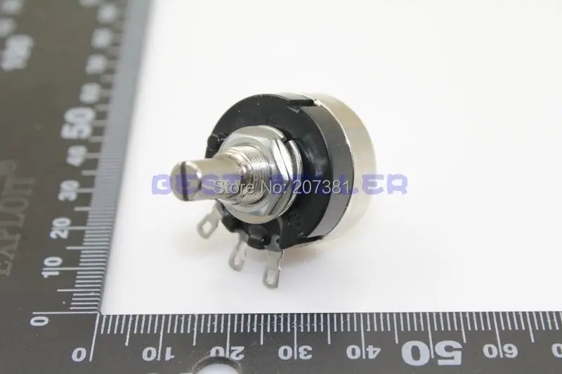 free shipping 5pcs RV24YN 20S B501 500 ohm 0.5K Carbon Composition Rotary Taper Potentiometer | Электронные компоненты и