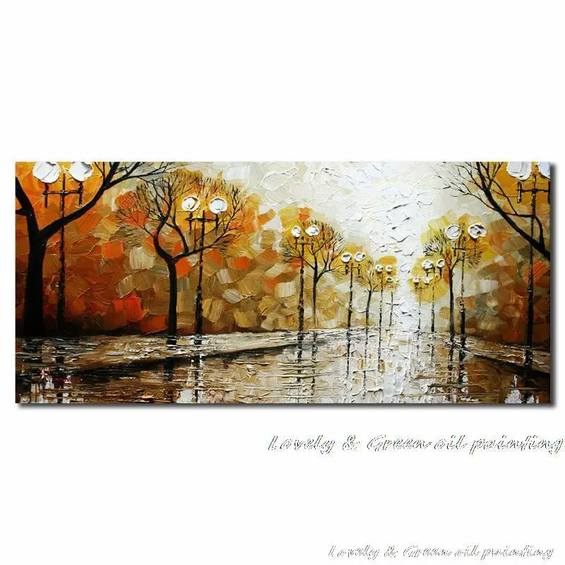 Arthyx ручная роспись Бесплатная доставка Красочная картина маслом на холсте улица