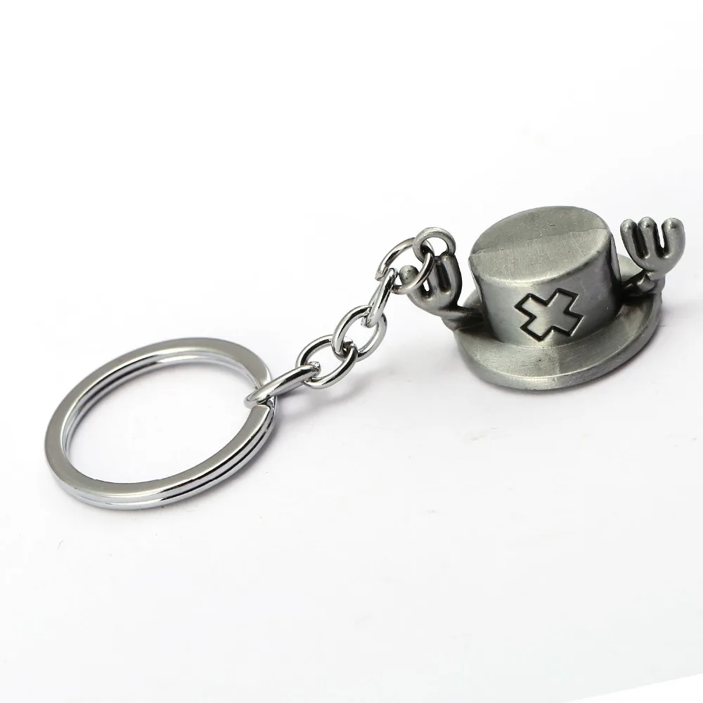 

2017 Hot Anime One Piece Keychain Chopper hat Key Ring Holder bag charm Key Chain for car Fashion Jewelry