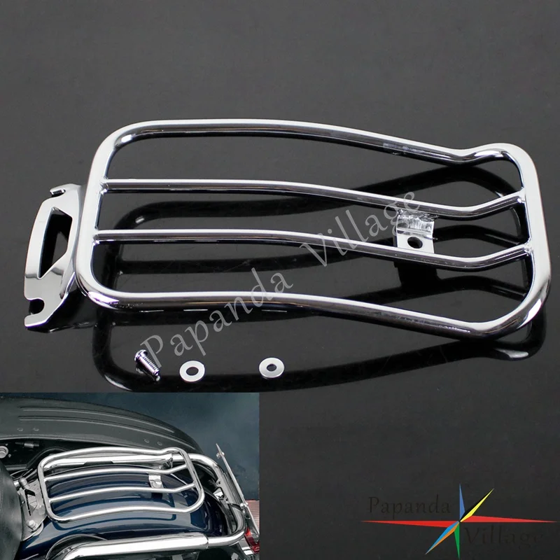Хромированная задняя багажная стойка для мотоцикла Harley Touring FLHT FLHR FLHX FLT 1997 2015 Electra