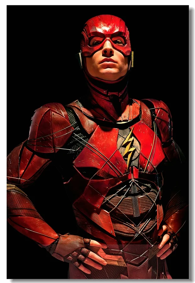 Пользовательские холст Настенный декор супергерой DC Flash плакат Эзра Миллер