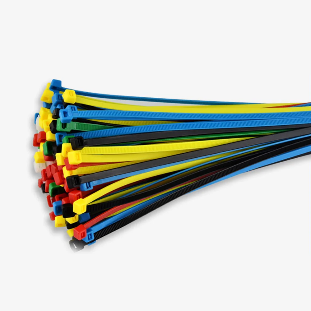 Самоблокирующиеся пластиковые нейлоновые кабельные стяжки 100 шт. зеленые