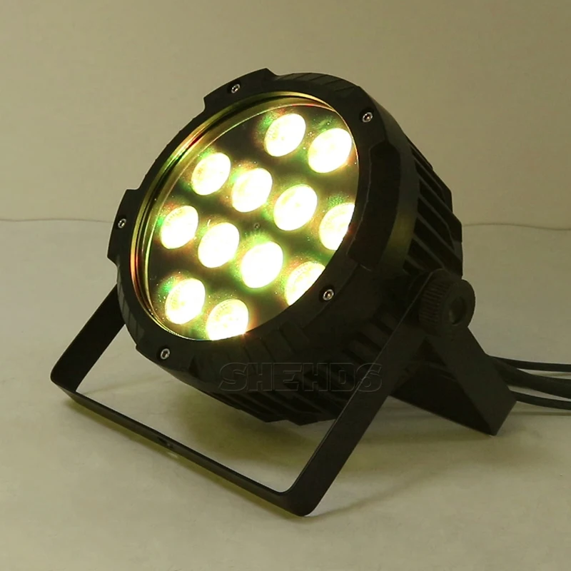 4 шт. водонепроницаемый светодиодный плоский Par 18x12 Вт RGBW DMX512 сценический эффект Освещение хорошо подходит для наружного бассейна DJ Дискотека вечерние танцпол