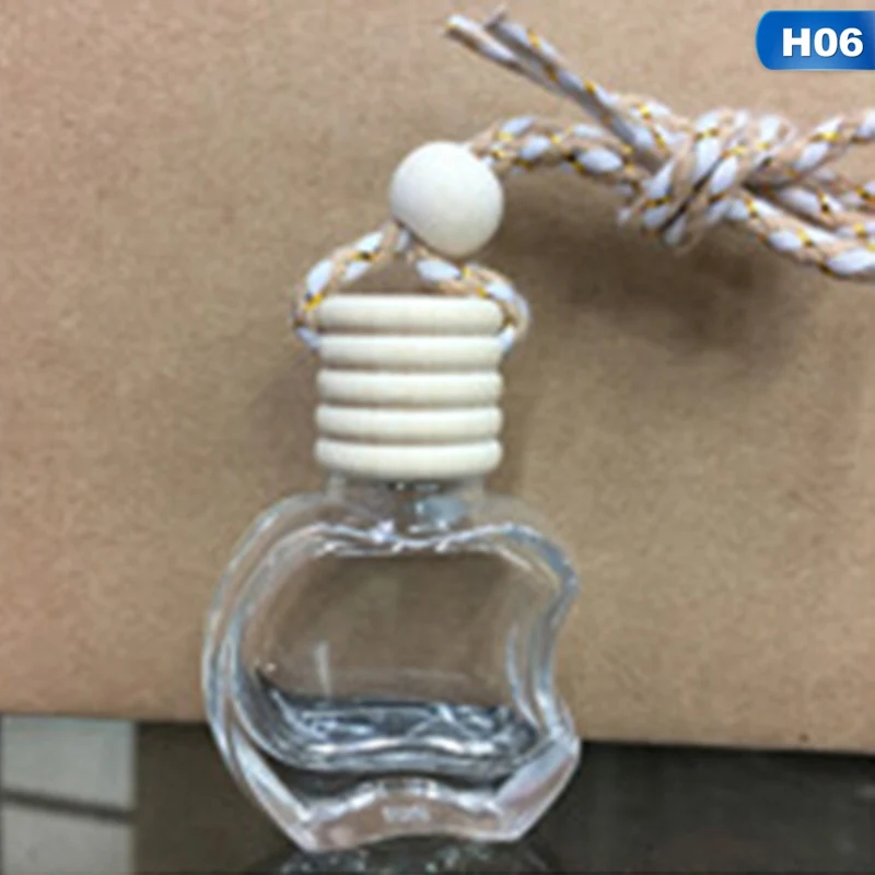 Glass Clear Refillable Car Fragrance Perfume Air Freshener Hanging Bottle Car Perfume Empty Bottles