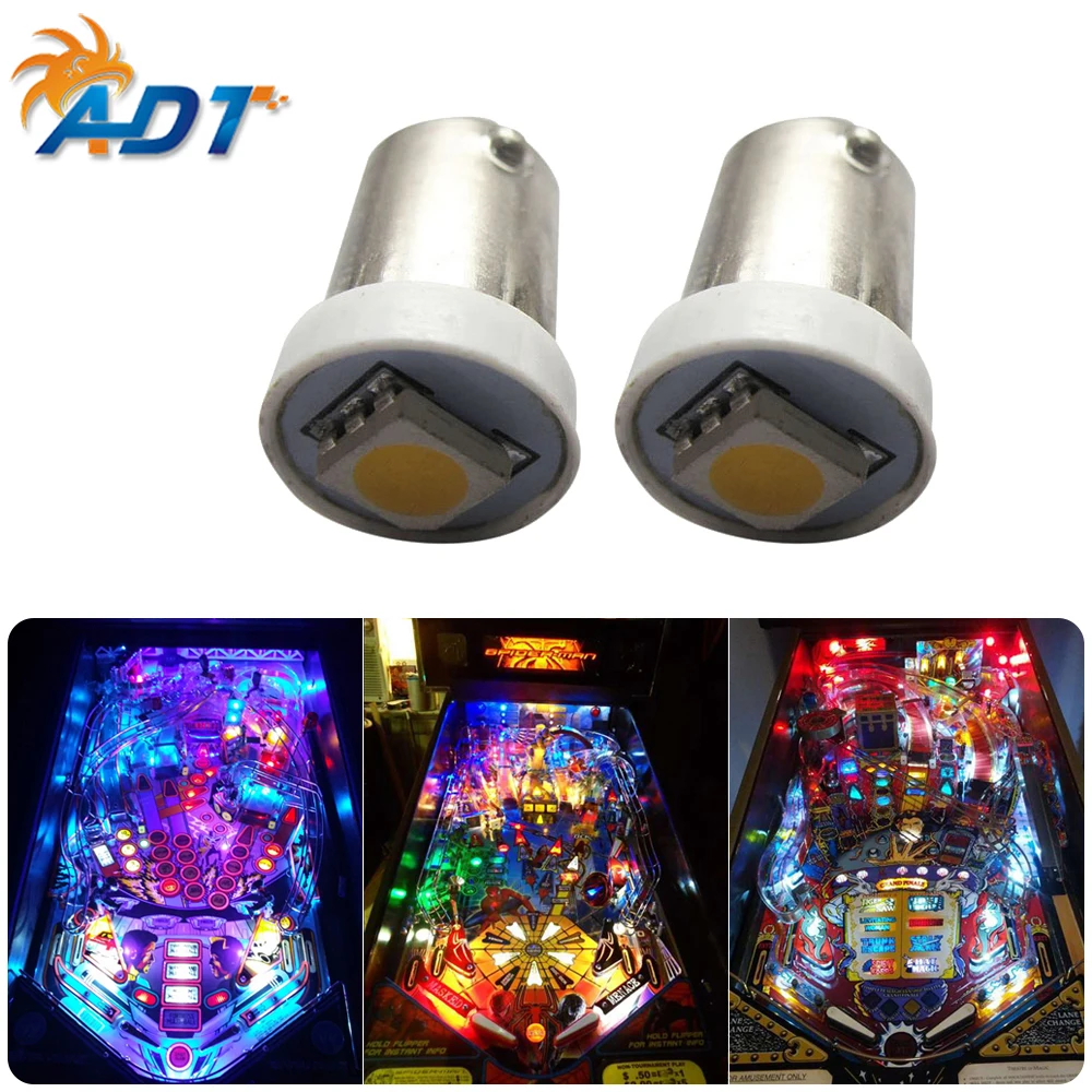 100 шт. Ba9s #44 #47 AC 6 3 в 5050smd пинбол светодиодные лампы для игра части машины не