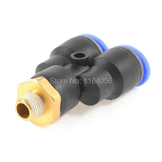 

Lot5 Pneumatic 1/8" PT Male Thread to 12mm Y Shape Push In Quick Connector Joint