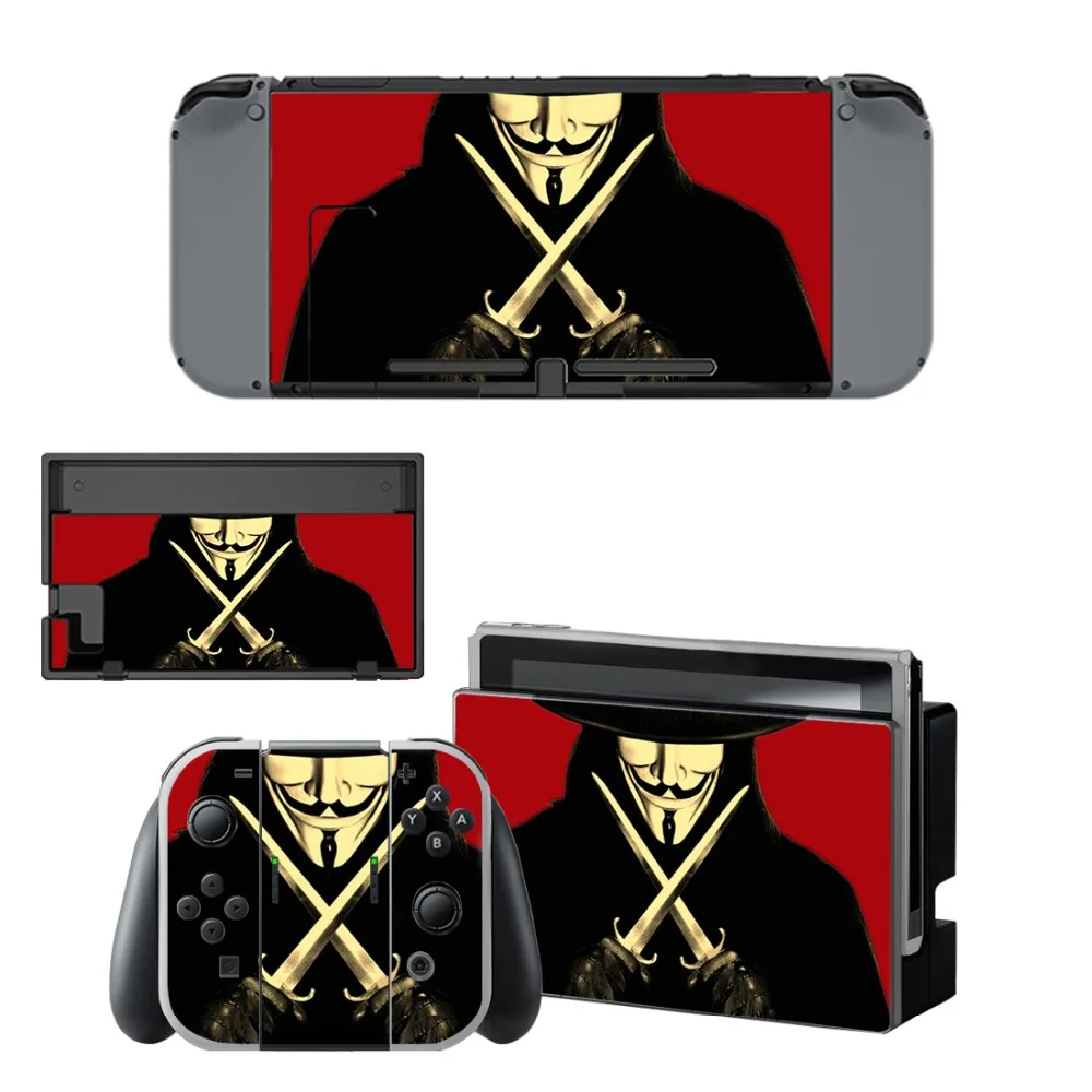 Фото V для Vendetta Виниловая наклейка защиты кожи Nintendo Switch NS консоль + контроллер