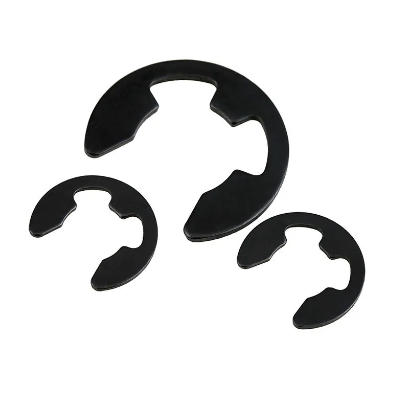 50 шт. M1.5 M2 M3 M4 M5 M6 M7 M8 GB896 черное открытое удерживающее кольцо Тип E стопорное
