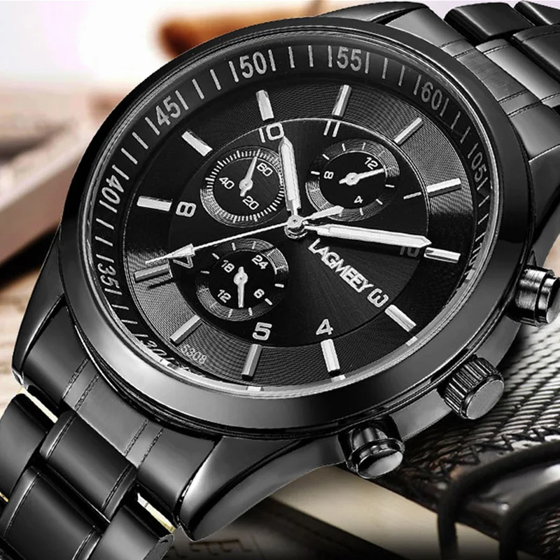 Relojes Hombre Топ бренд Роскошные спортивные часы мужские модные черные из