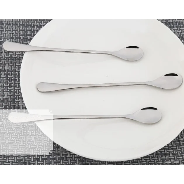 Десертная ложка из нержавеющей стали с длинной ручкой. (2 шт./лот)|steel padlock|steel eyeletsteel