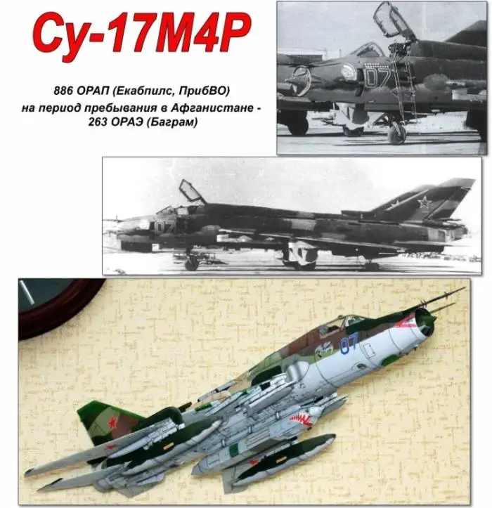 [Balu Modelarz] Su 17M4P боец: 3D бумажная модель Diy|Картонные конструкторы| |