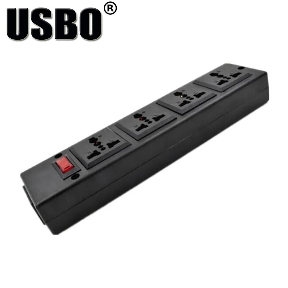 Черный 250v 10a 4 jack многофункциональный универсальный адаптер питания розетка PDU полоса проводка плата удлинитель разъем шнур питания конвертер - Цвет: Outlet