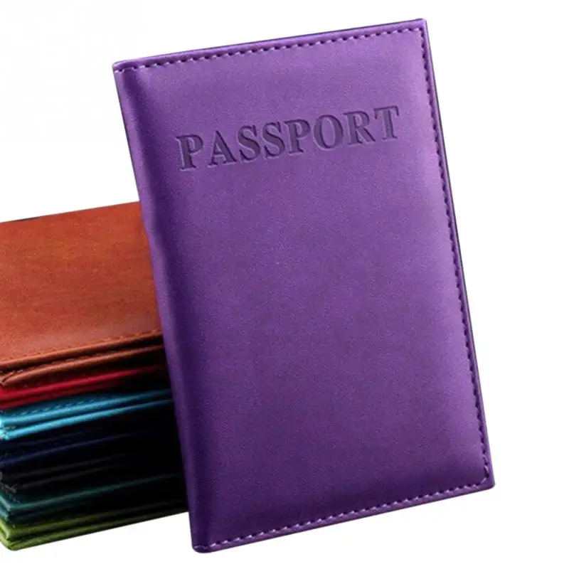 8 Colors Unisex Portable Passport Holder Immitation Leather Women Men Travel Cover Card Case | Багаж и сумки