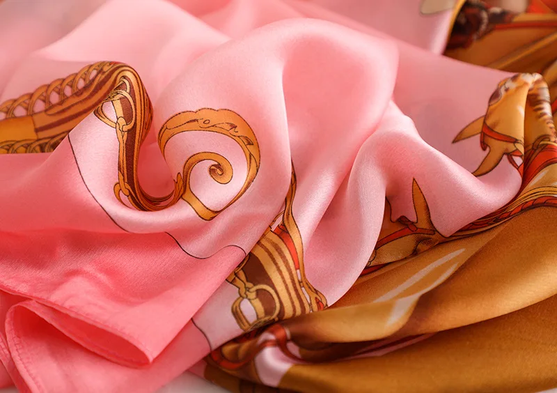 New Lady Silk Scarf Women Fashion Print Flower Scarf Beach Scarves Women Silk Shawls Retro Wraps and Scarves Hijabs