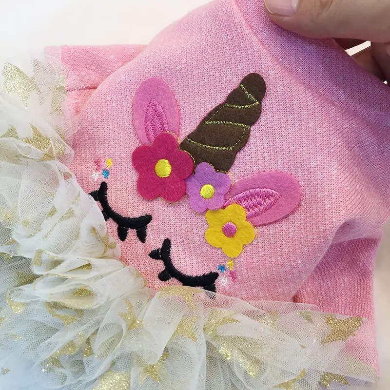 Новинка 2018 платье для собак одежда маленьких с единорогом юбка-пачка чихуахуа