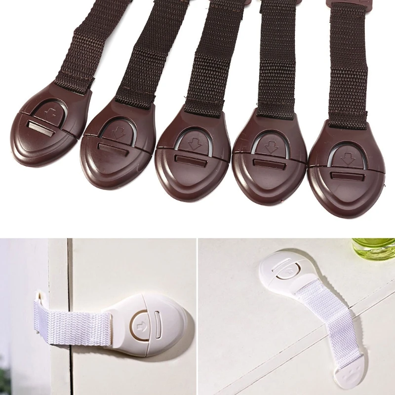 

5pcs Cabinet Door Drawers Refrigerator Toilet Safety Locks for Kids Baby Safety Lock Cabinet Locks Straps