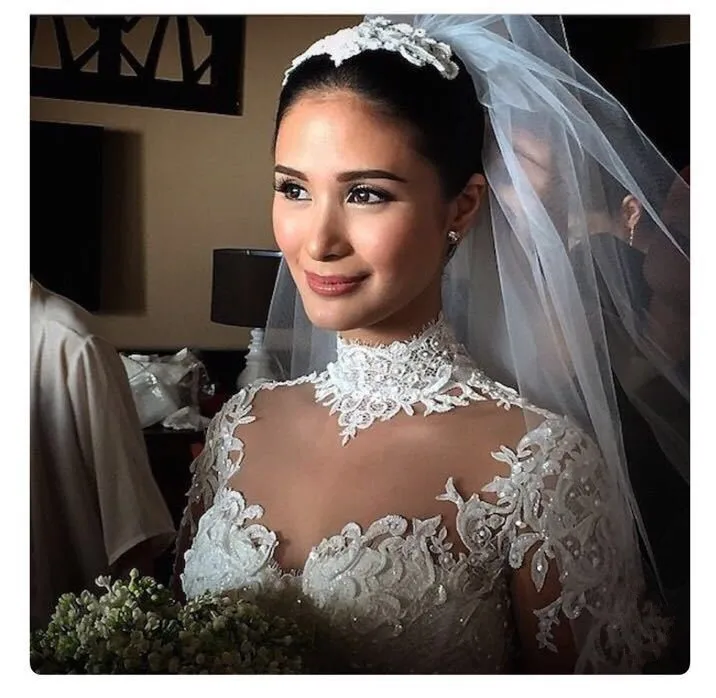 Robe De Mariage Роскошные Длинные рукава Русалка свадебное платье с Съемный шлейф