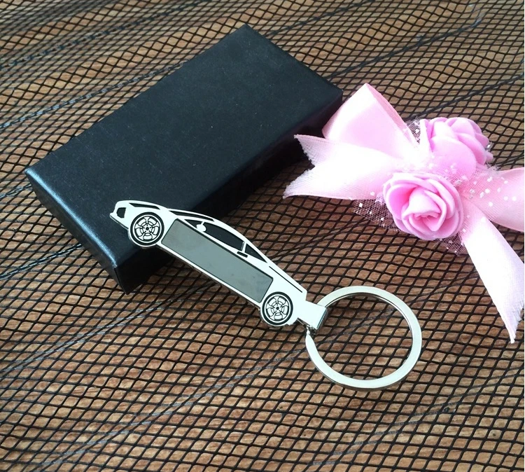 100 шт./лот металлический автомобильный брелок для ключей с свободными 2 боковых