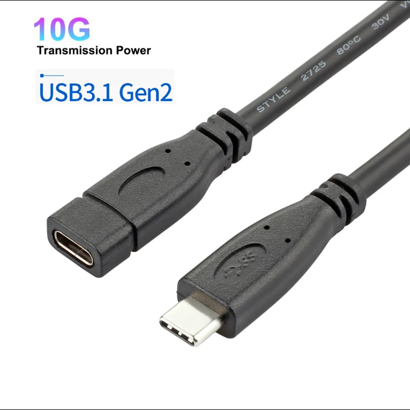 USB3.1 Type C Удлинительный кабель male to female Gen2 Стандартный 16 ядерный передачи данных 10G