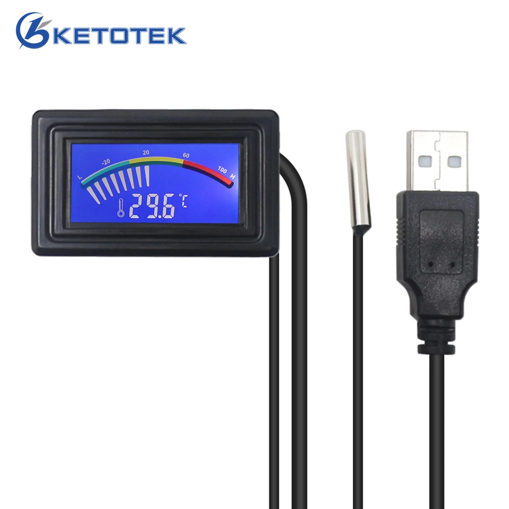 Цифровой ЖК-дисплей для модели ПК с C/F автомобильный измеритель температуры воды