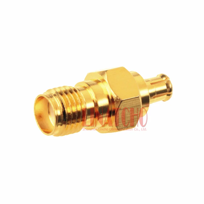 10 pcs sales golden color RF 50ohm SMA female to MCX male connector adaptor