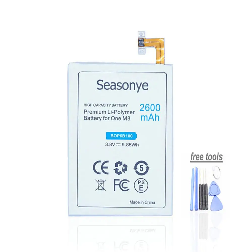 Запасная батарея Seasonye 2600 мАч B0P6B100 / BOP6B100 + инструменты для HTC ONE 2 M8 Ace M8x One Max plus W8 E8 M8T