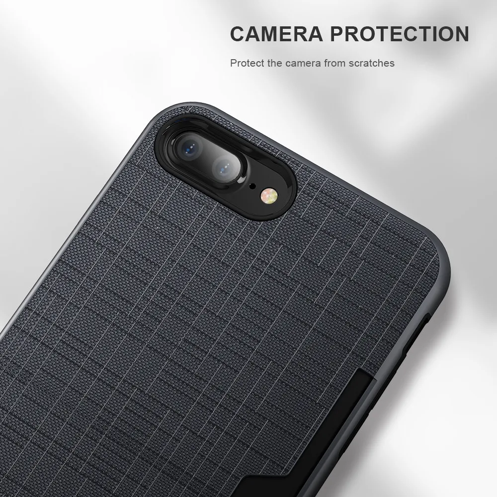 KISSCASE армированный чехол 2 в 1 для iPhone 7 8 6 S плюс крышка слот Роскошные карты Чехол XS