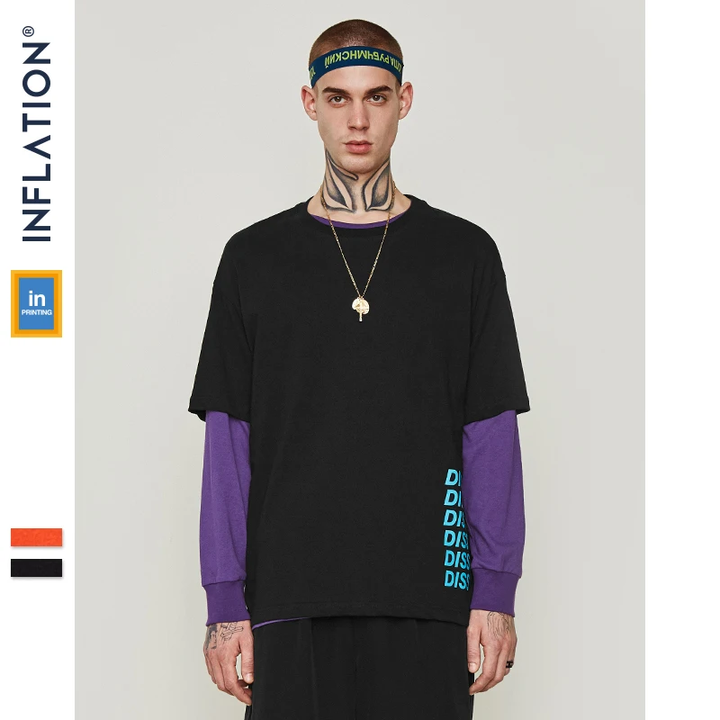 Инфляция 2019 коллекция ss футболка с надписью рок уличная хлопковая Футболка