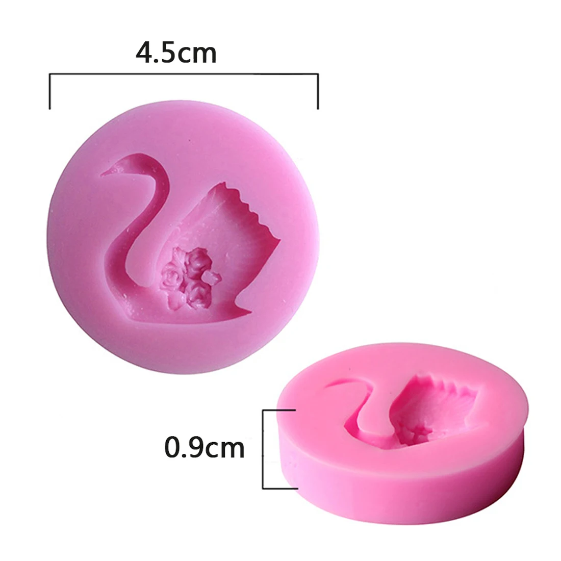 Силиконовая 3D форма в виде лебедя | Дом и сад