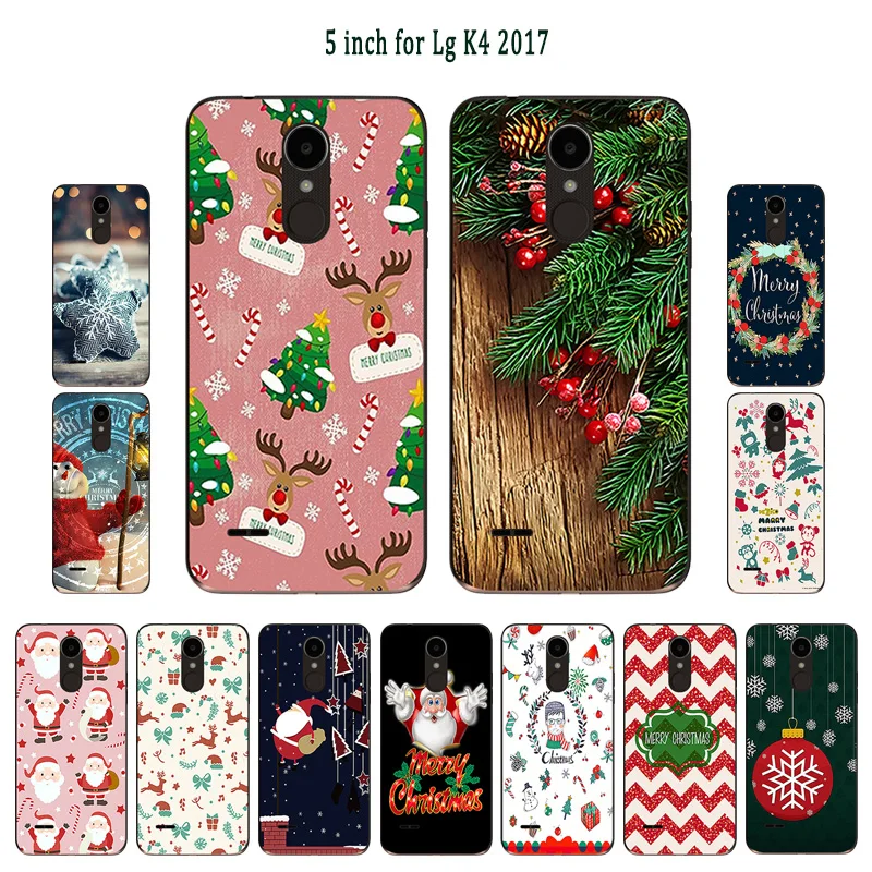 Силиконовый чехол для Lg K4 2017 из ТПУ с рисунком на Рождество LG европейская версия