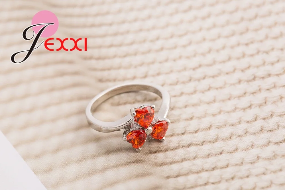 Очаровательные кольца в форме сердца сумасшедшие узоры настоящие 925 пробы